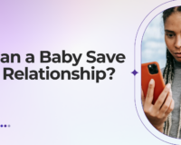 A worried young woman looking at her phone, contemplating whether having a baby can save her relationship. Get free pregnancy tests, ultrasounds, and confidential support at Problem Pregnancy Center in Southfield and Detroit, MI.